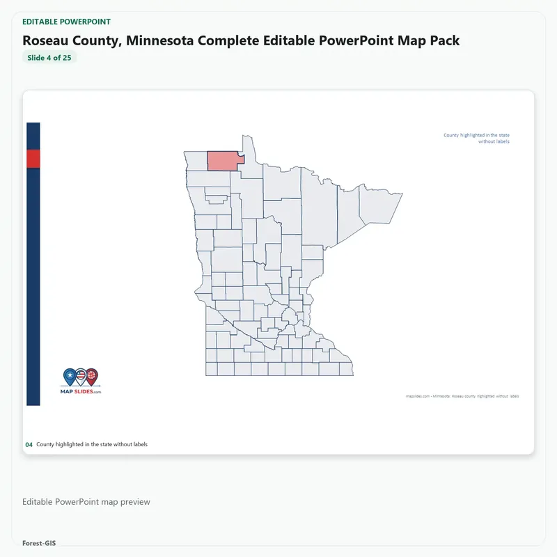Roseau County, Minnesota Editable Map Pack - Image 4
