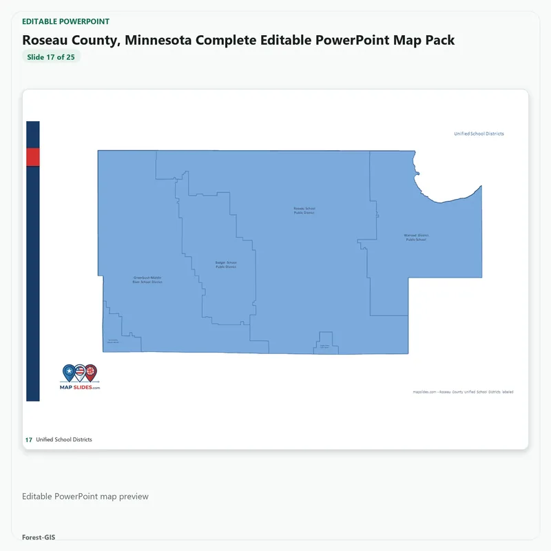 Roseau County, Minnesota Editable Map Pack - Image 5
