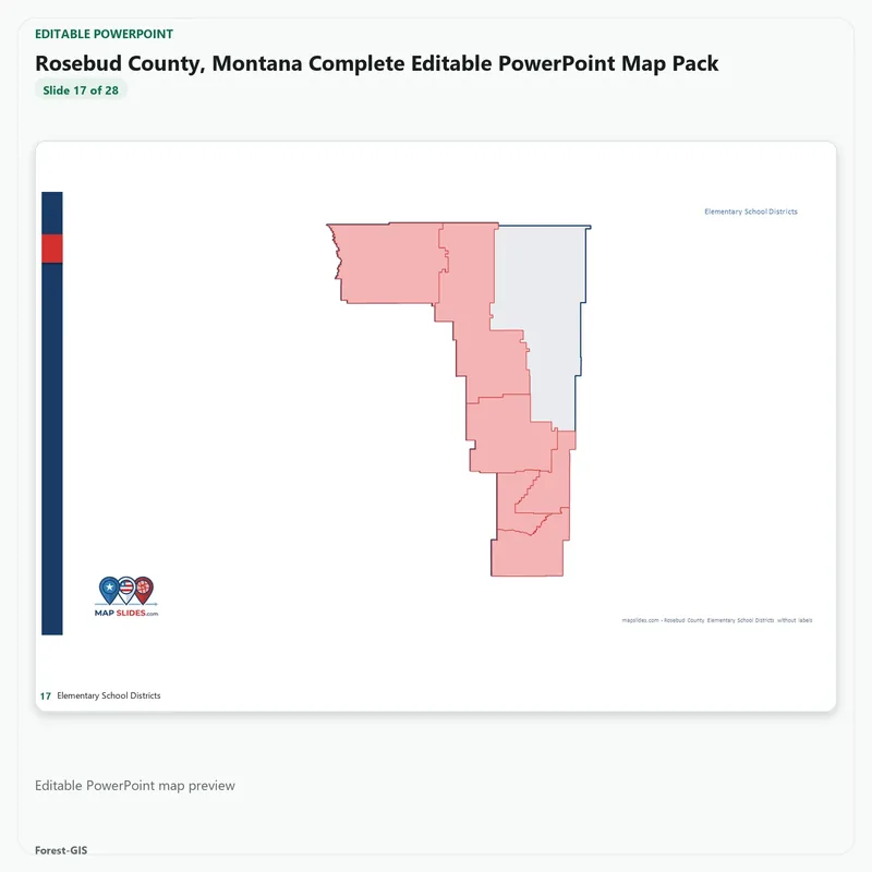 Rosebud County, Montana Editable Map Pack - Image 5