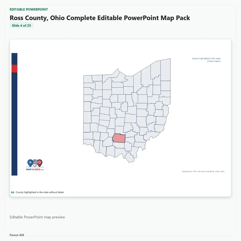 Ross County, Ohio Editable Map Pack - Image 4