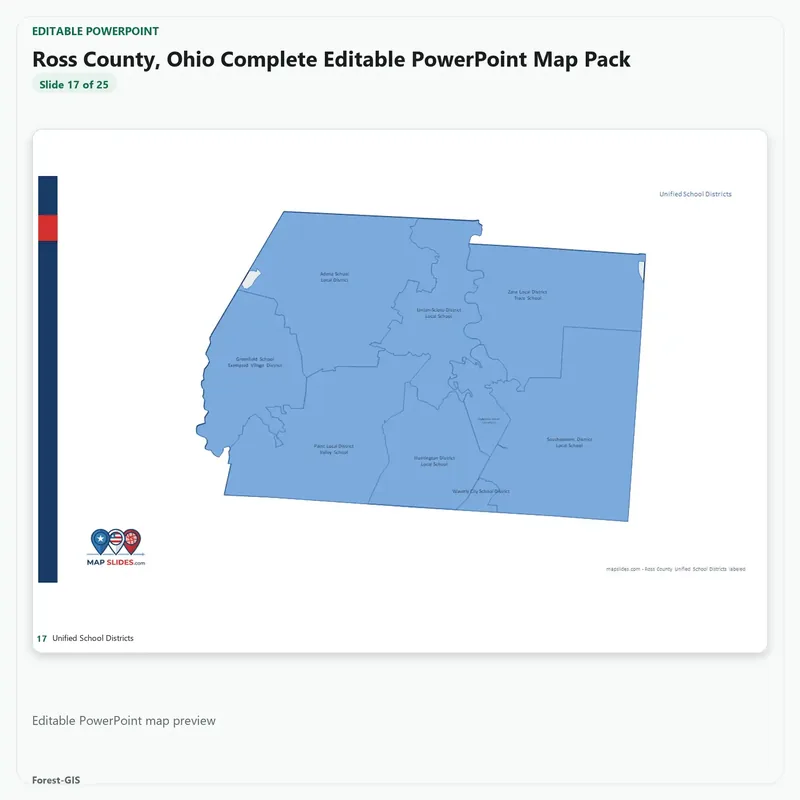 Ross County, Ohio Editable Map Pack - Image 5