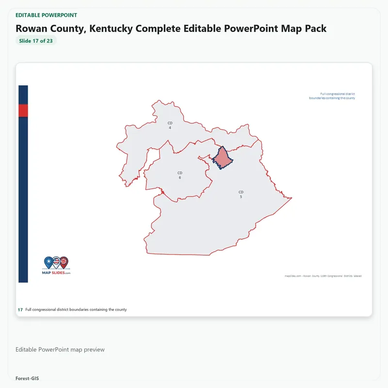 Rowan County, Kentucky Editable Map Pack - Image 5