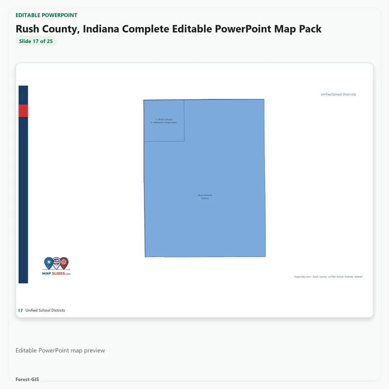 Rush County, Indiana Editable Map Pack - Image 5