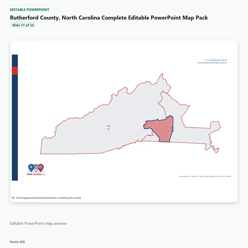 Rutherford County, North Carolina Editable Map Pack - Image 5