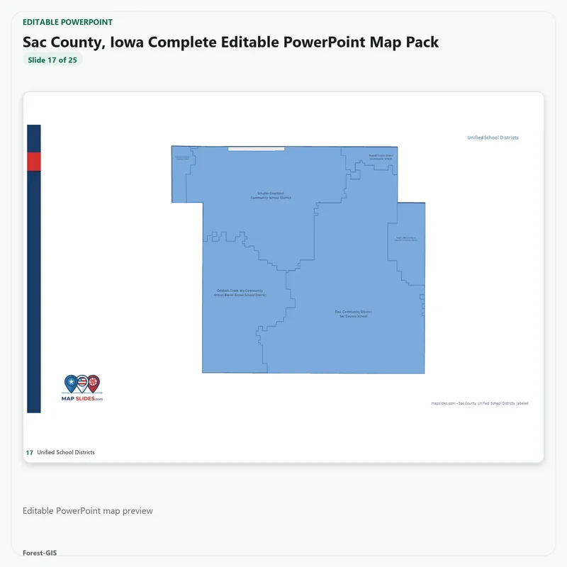 Sac County, Iowa Editable Map Pack - Image 5