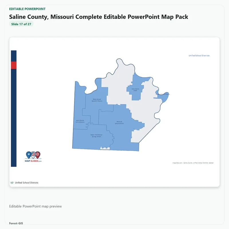 Saline County, Missouri Editable Map Pack - Image 5
