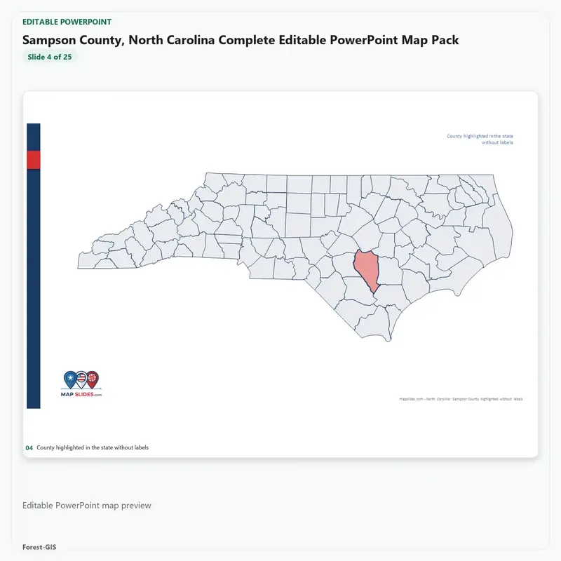 Sampson County, North Carolina Editable Map Pack - Image 4