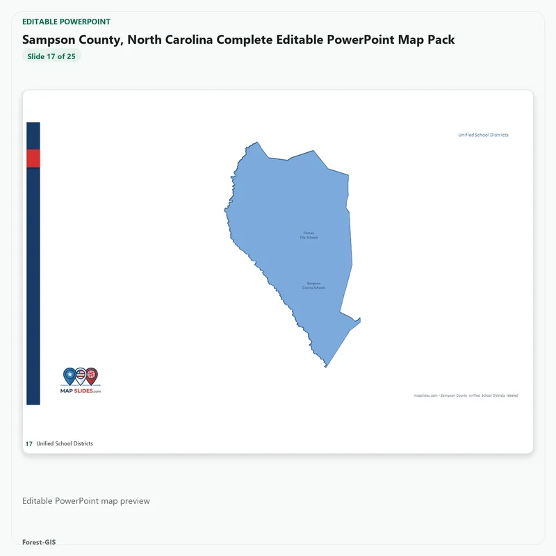 Sampson County, North Carolina Editable Map Pack - Image 5