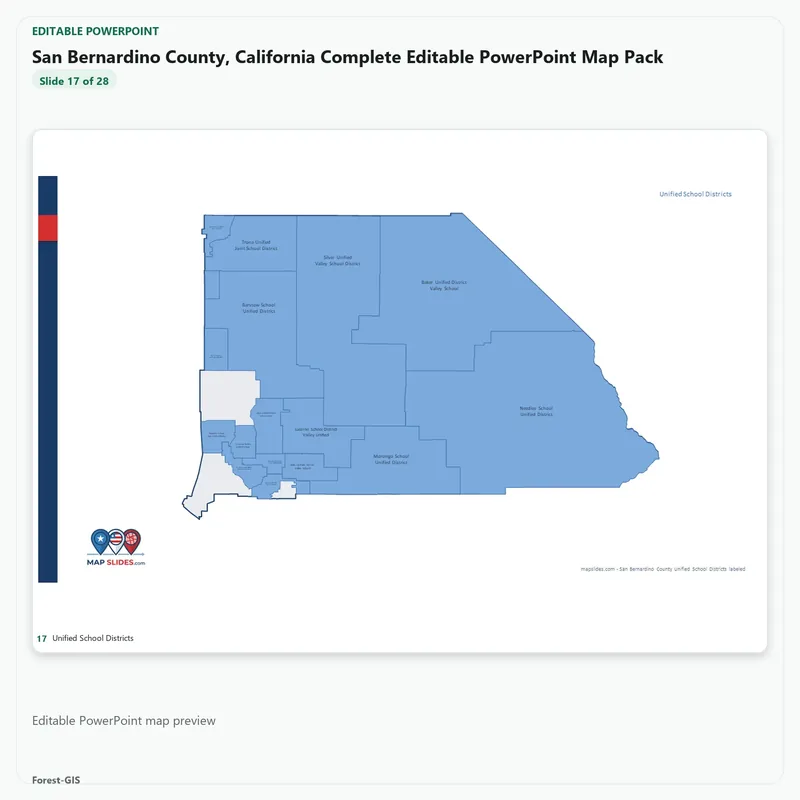 San Bernardino County, California Editable Map Pack - Image 5