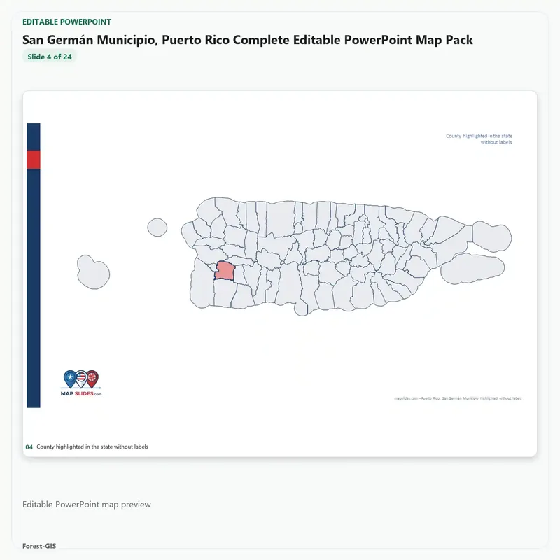 San Germán Municipio, Puerto Rico Editable Map Pack - Image 4
