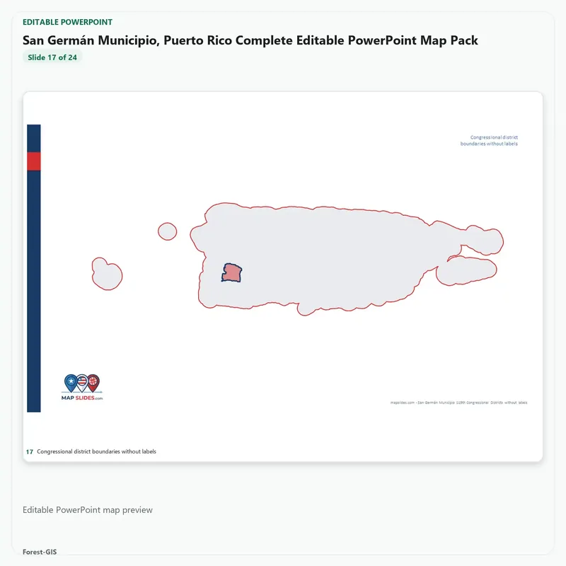 San Germán Municipio, Puerto Rico Editable Map Pack - Image 5