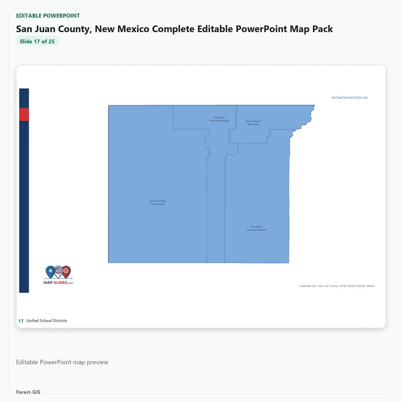 San Juan County, New Mexico Editable Map Pack - Image 5