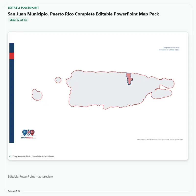 San Juan Municipio, Puerto Rico Editable Map Pack - Image 5