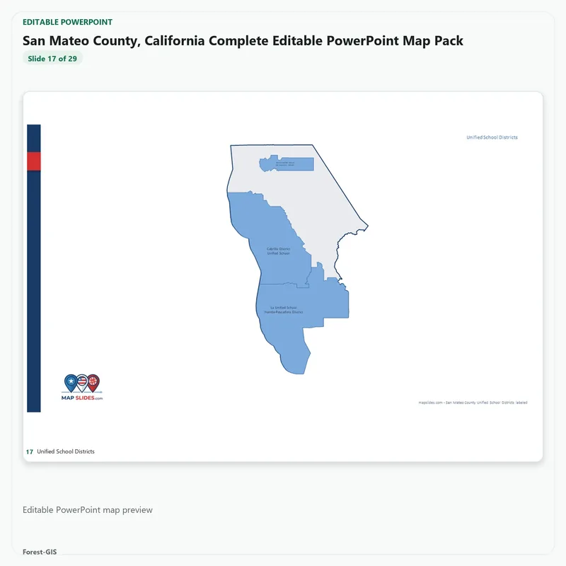 San Mateo County, California Editable Map Pack - Image 5