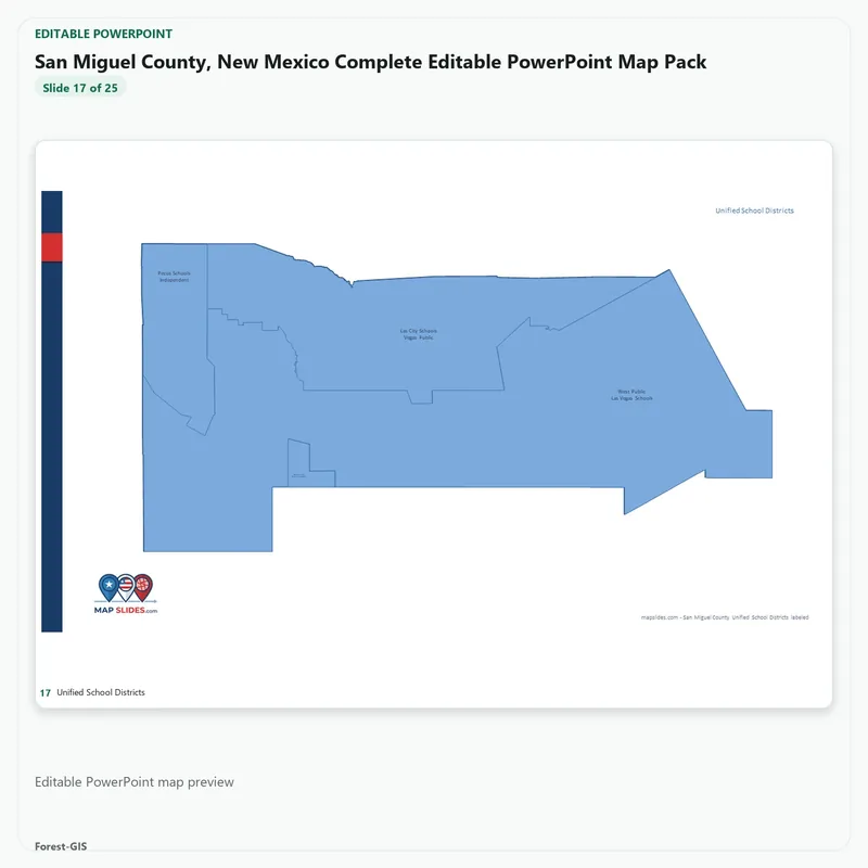 San Miguel County, New Mexico Editable Map Pack - Image 5