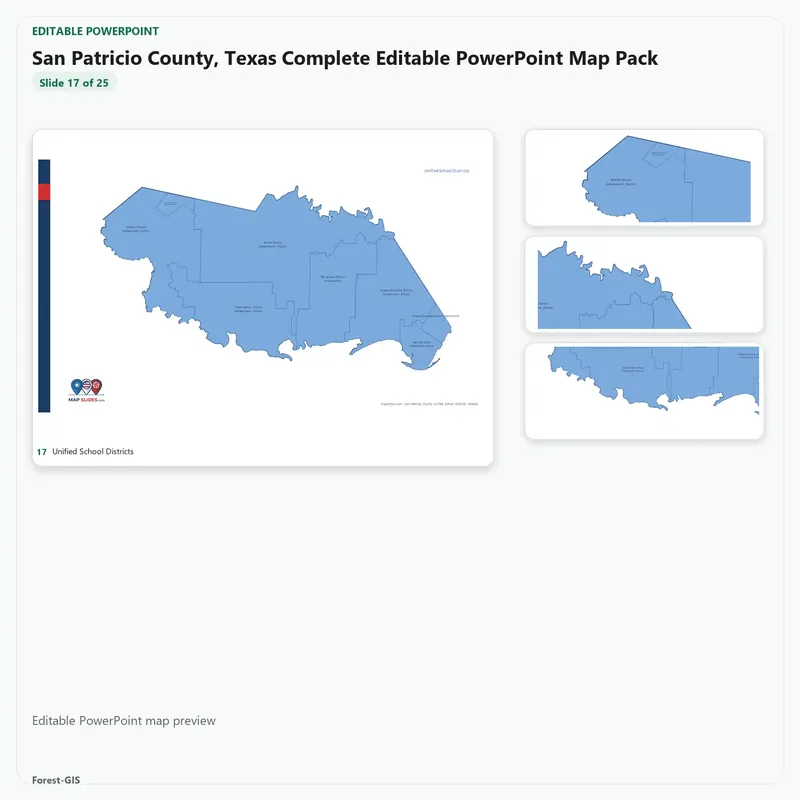 San Patricio County, Texas Editable Map Pack - Image 5