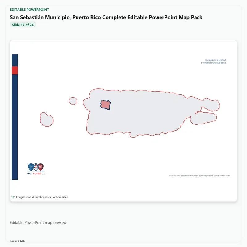 San Sebastián Municipio, Puerto Rico Editable Map Pack - Image 5