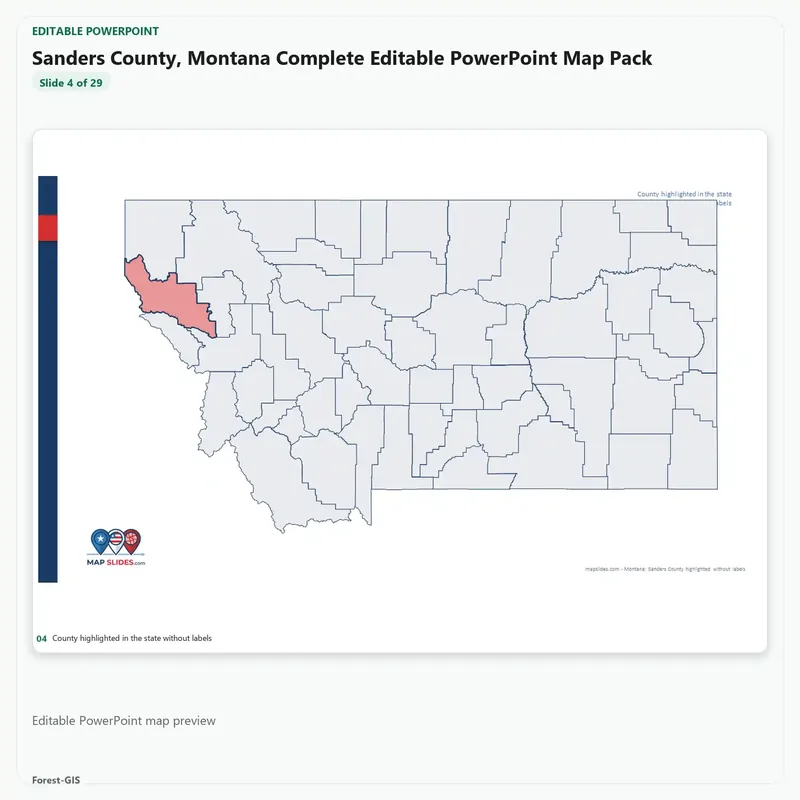 Sanders County, Montana Editable Map Pack - Image 4