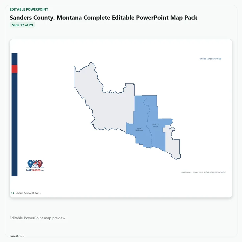 Sanders County, Montana Editable Map Pack - Image 5