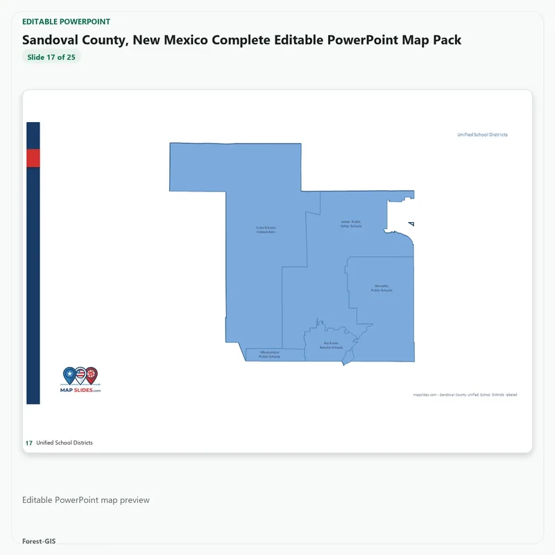 Sandoval County, New Mexico Editable Map Pack - Image 5