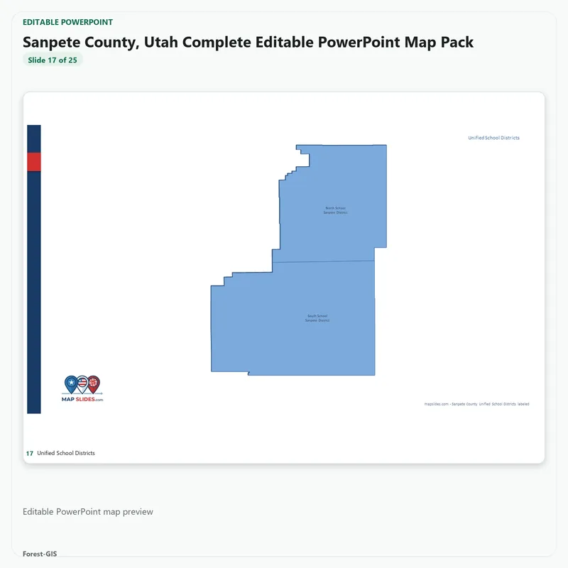 Sanpete County, Utah Editable Map Pack - Image 5