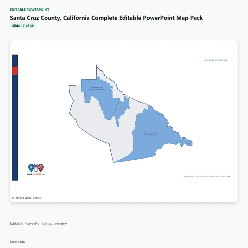 Santa Cruz County, California Editable Map Pack - Image 5