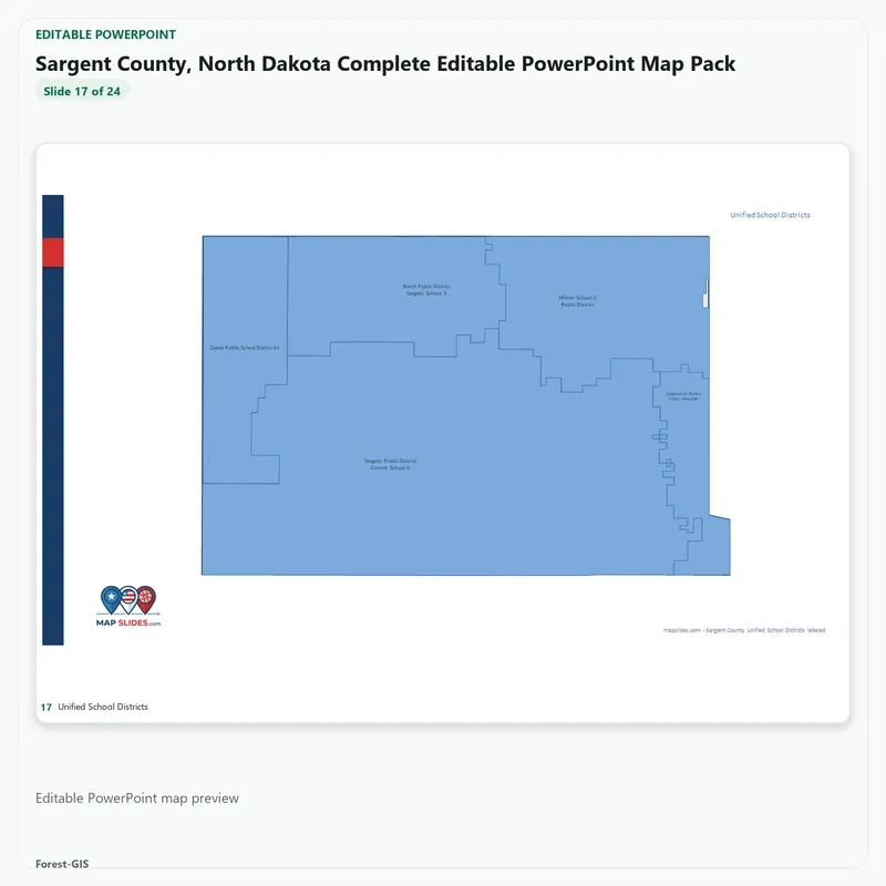 Sargent County, North Dakota Editable Map Pack - Image 5