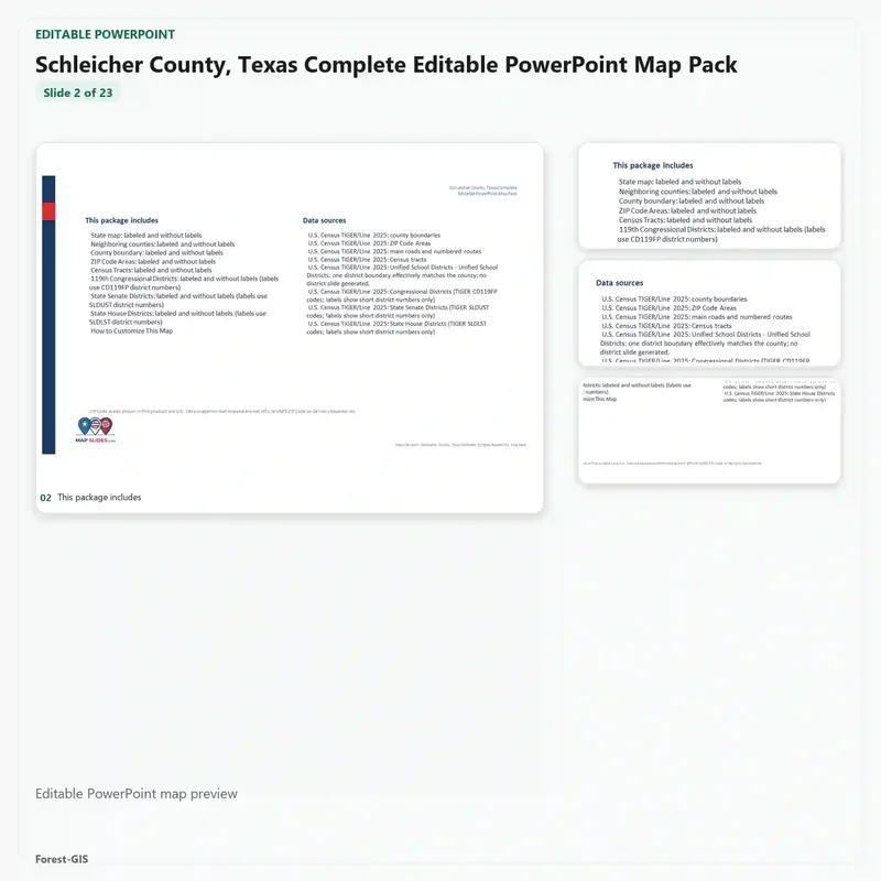Schleicher County, Texas Editable Map Pack - Image 3