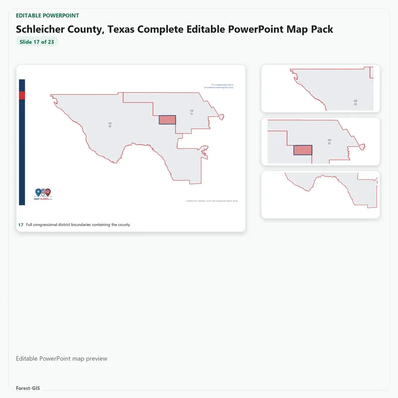 Schleicher County, Texas Editable Map Pack - Image 5
