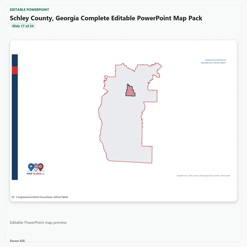 Schley County, Georgia Editable Map Pack - Image 5