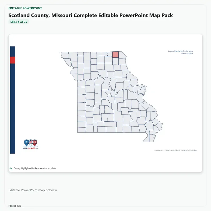 Scotland County, Missouri Editable Map Pack - Image 4
