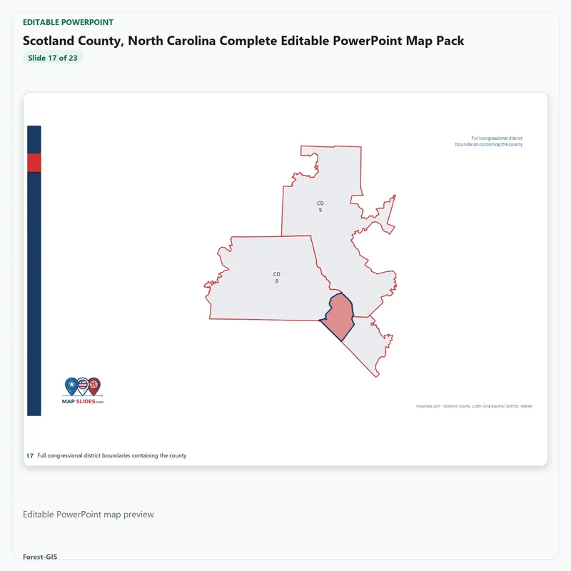 Scotland County, North Carolina Editable Map Pack - Image 5