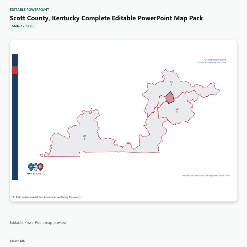 Scott County, Kentucky Editable Map Pack - Image 5