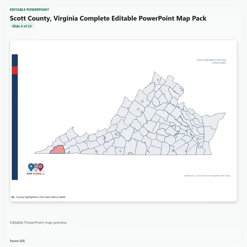 Scott County, Virginia Editable Map Pack - Image 4