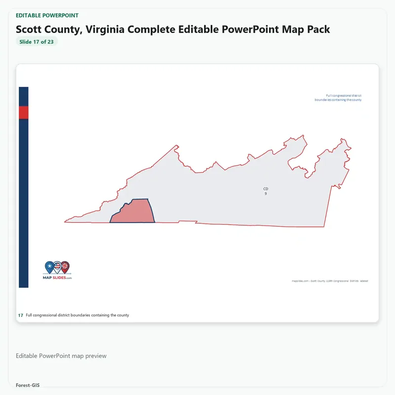 Scott County, Virginia Editable Map Pack - Image 5