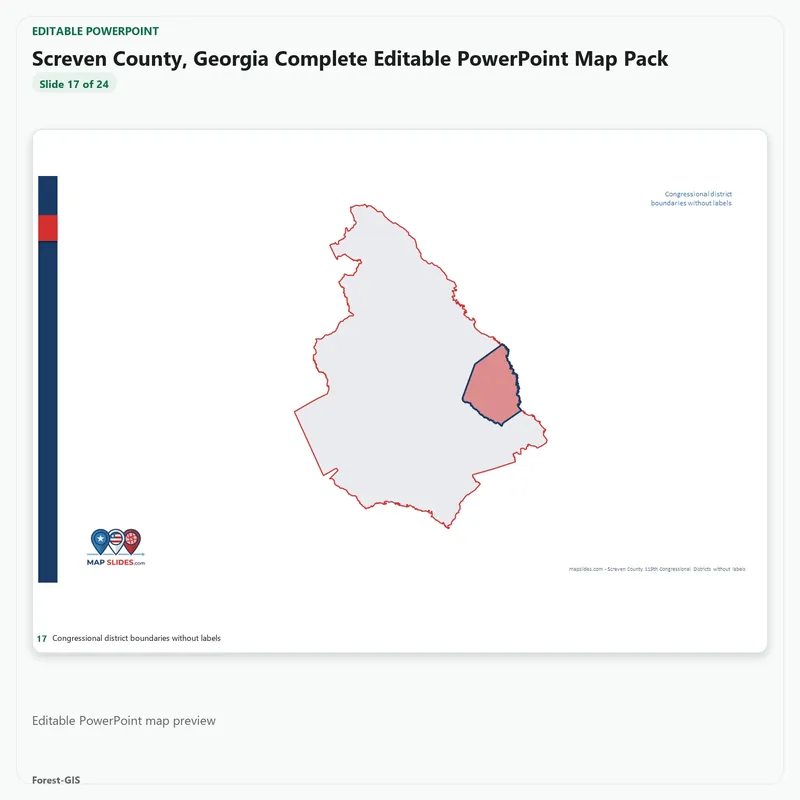 Screven County, Georgia Editable Map Pack - Image 5