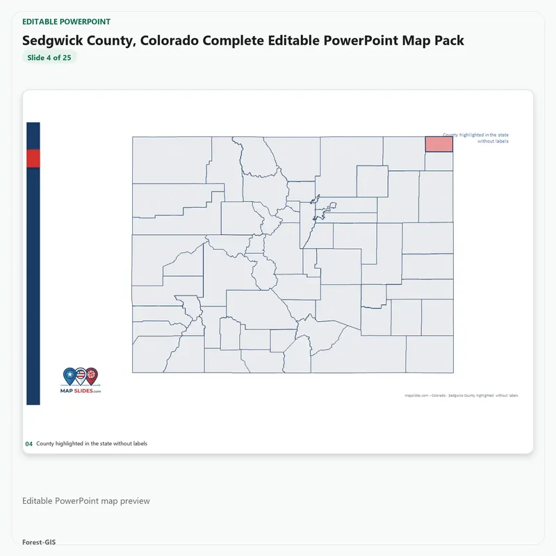 Sedgwick County, Colorado Editable Map Pack - Image 4