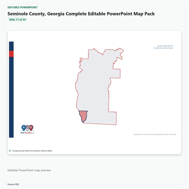 Seminole County, Georgia Editable Map Pack - Image 5