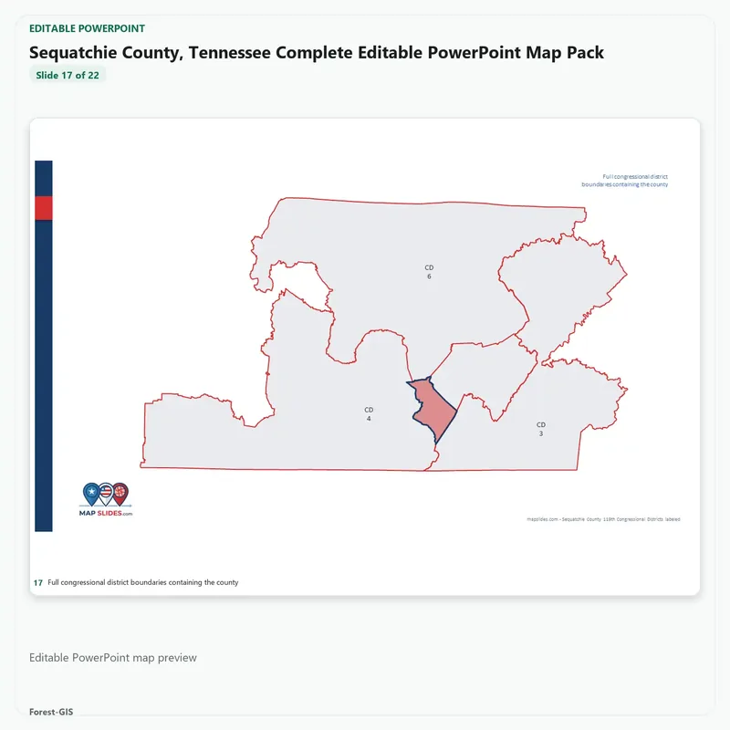 Sequatchie County, Tennessee Editable Map Pack - Image 5