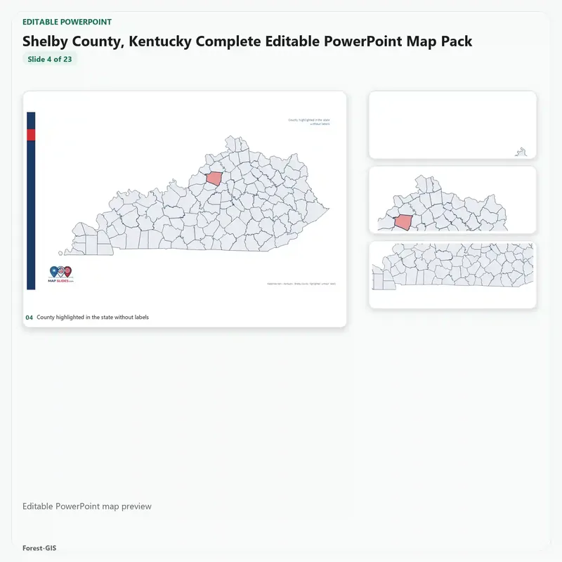 Shelby County, Kentucky Editable Map Pack - Image 4