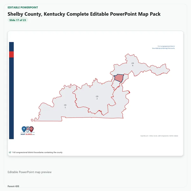 Shelby County, Kentucky Editable Map Pack - Image 5