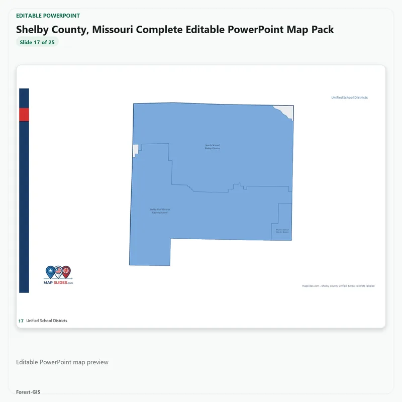 Shelby County, Missouri Editable Map Pack - Image 5