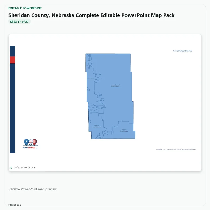 Sheridan County, Nebraska Editable Map Pack - Image 5