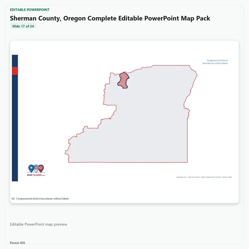 Sherman County, Oregon Editable Map Pack - Image 5