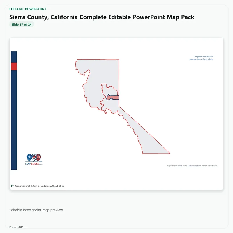 Sierra County, California Editable Map Pack - Image 5