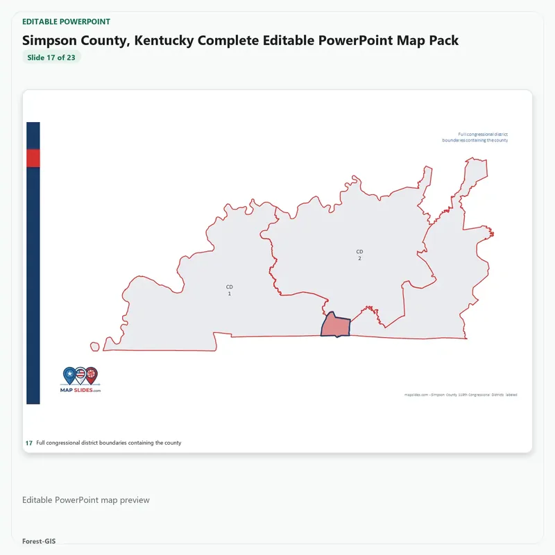 Simpson County, Kentucky Editable Map Pack - Image 5