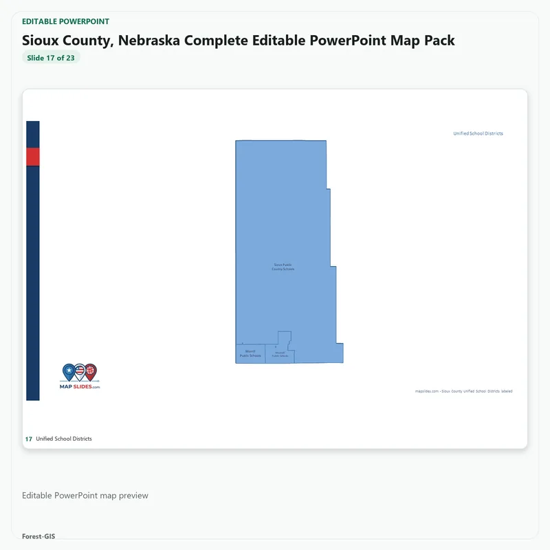 Sioux County, Nebraska Editable Map Pack - Image 5