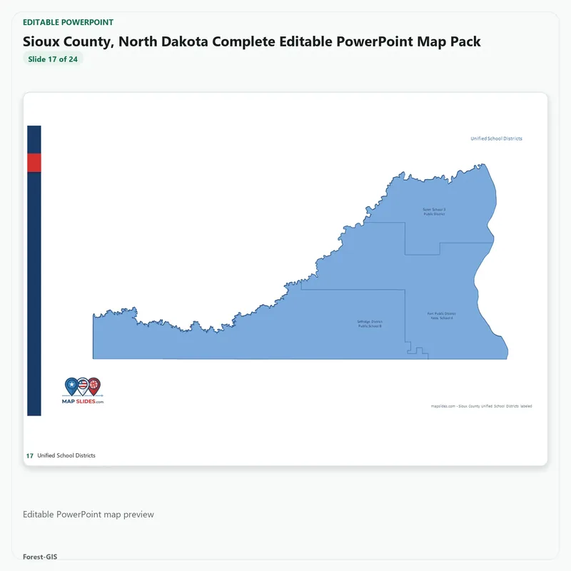 Sioux County, North Dakota Editable Map Pack - Image 5
