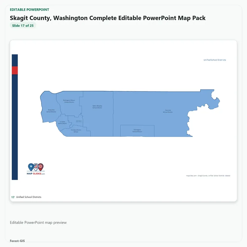 Skagit County, Washington Editable Map Pack - Image 5