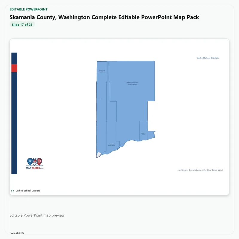 Skamania County, Washington Editable Map Pack - Image 5
